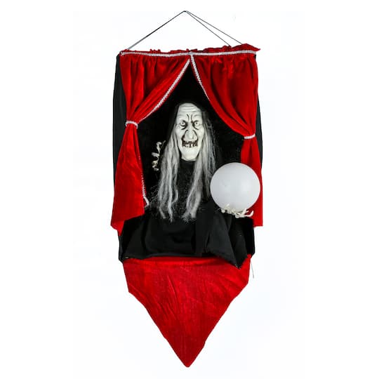 28&#x22; Halloween Sound Activated Animated Fortune Teller